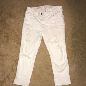 AE White Crop Jeggings